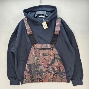 MNML MEN'S MEDIUM OVERALL MILITARY COMBAT PULLOVER HOODIE NWT